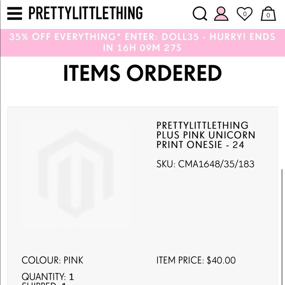 Pretty little thing plus size unicorn